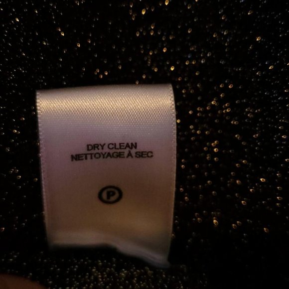 A.L.C. Womens Samuel Bodycon‎ Dress Black Gold Metallic Mock Neck Long Sleeve XS - Picture 10 of 10